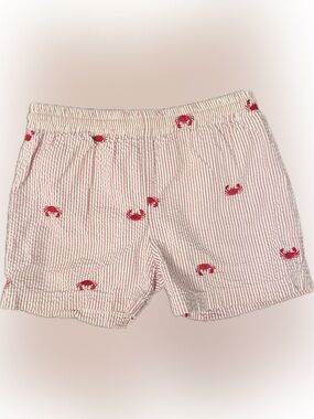 K&L Seersucker Crab Embroidered Swim Shorts